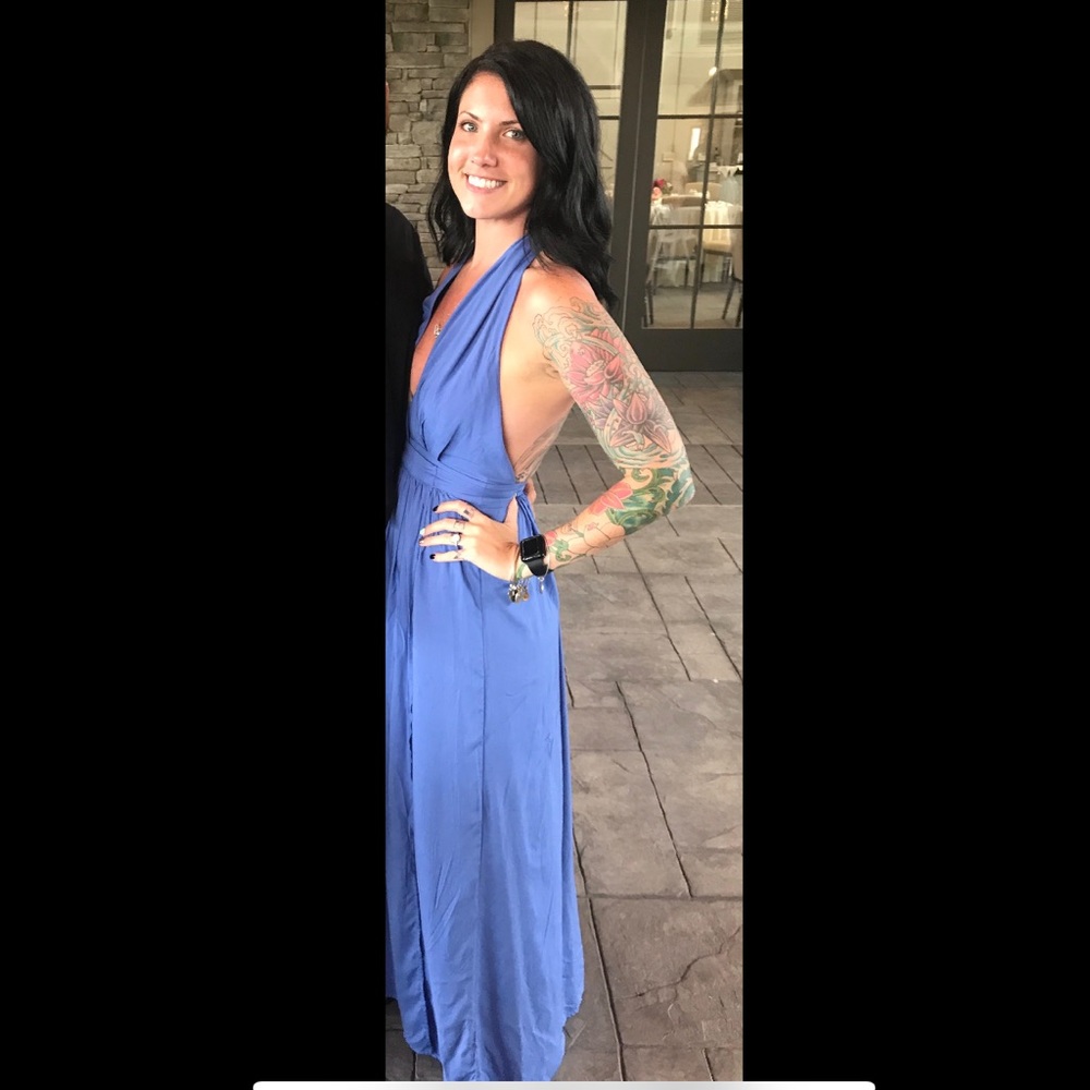 Magical Movement Periwinkle Blue Wrap Maxi Dress